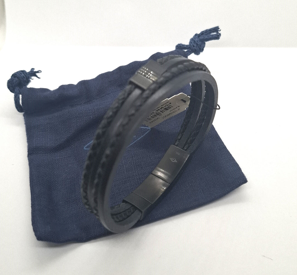 Lederen armband van Fossil