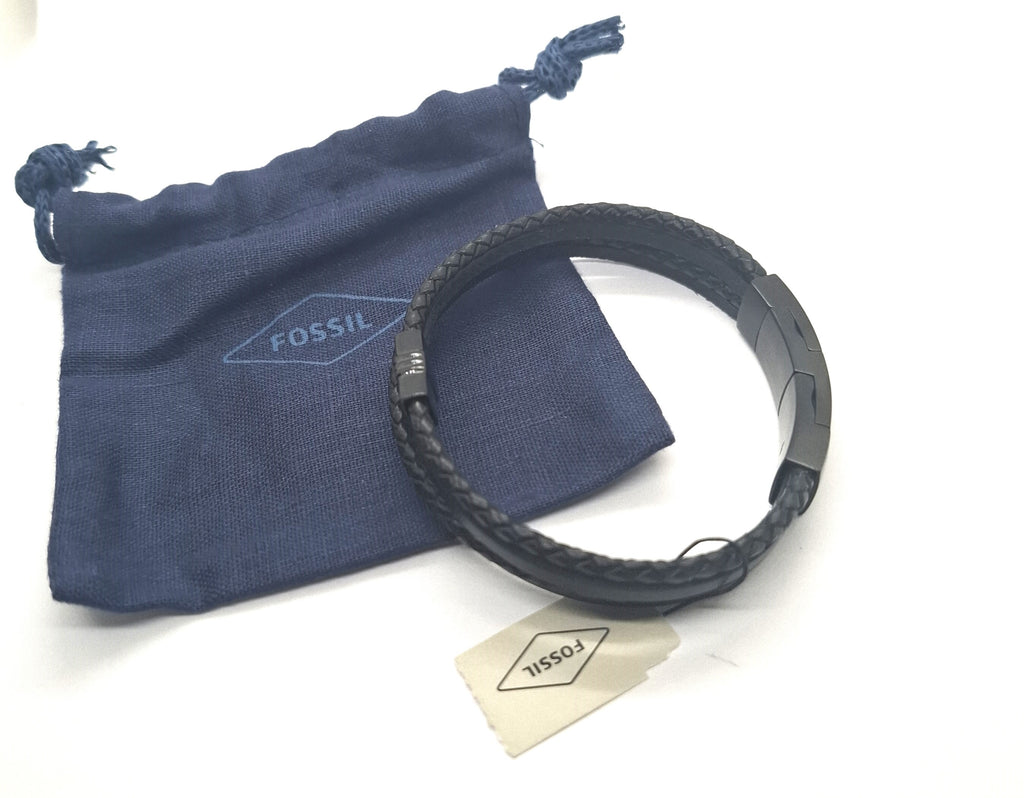 Lederen armband van Fossil