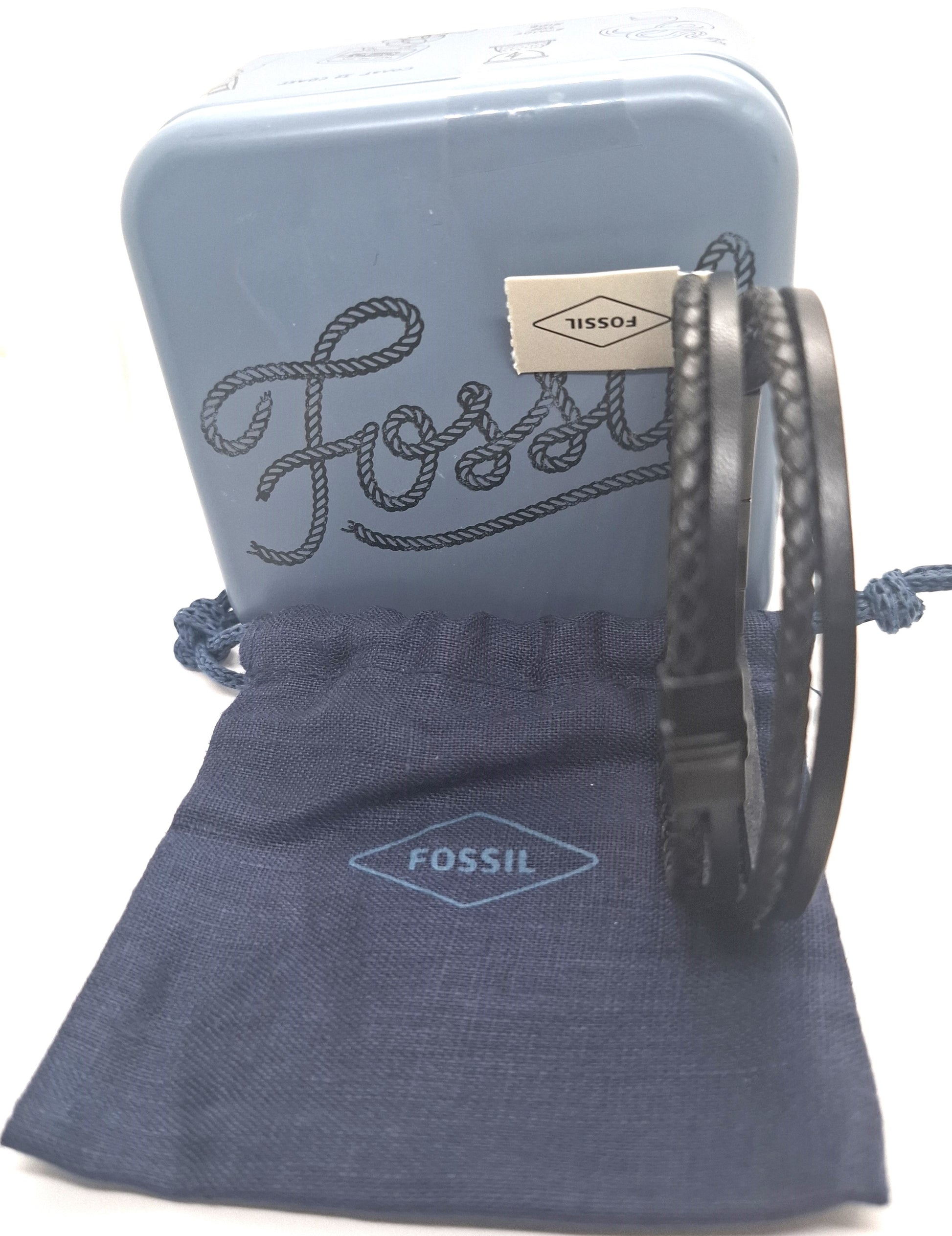 Lederen armband van Fossil
