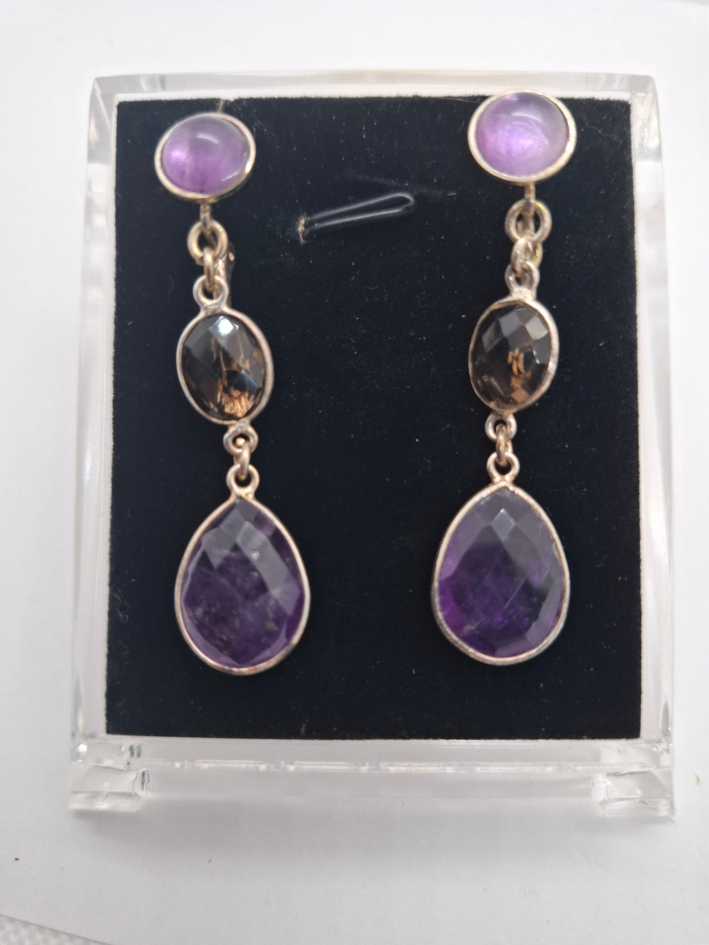 Damesoorbellen met Amethist