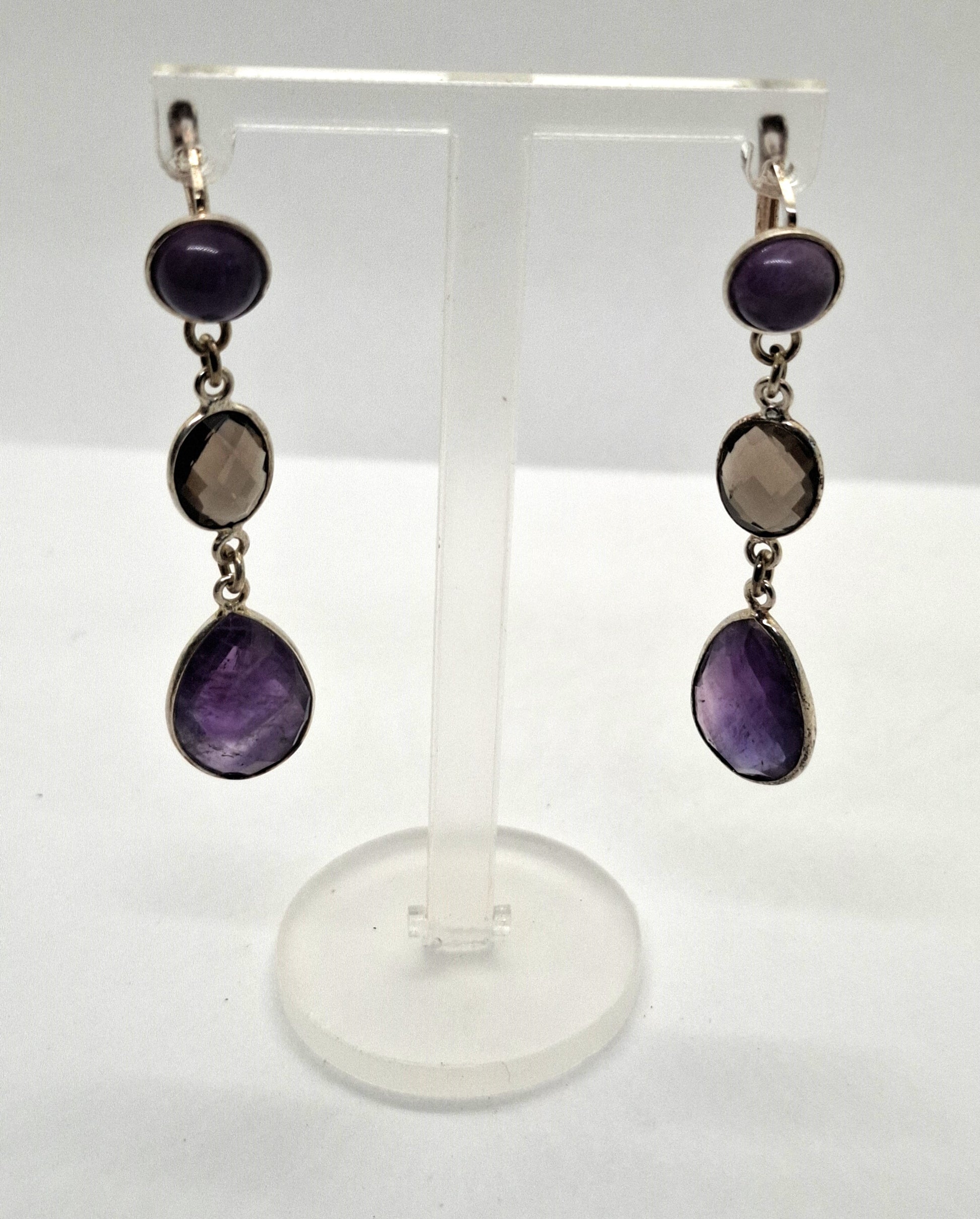 Damesoorbellen met Amethist