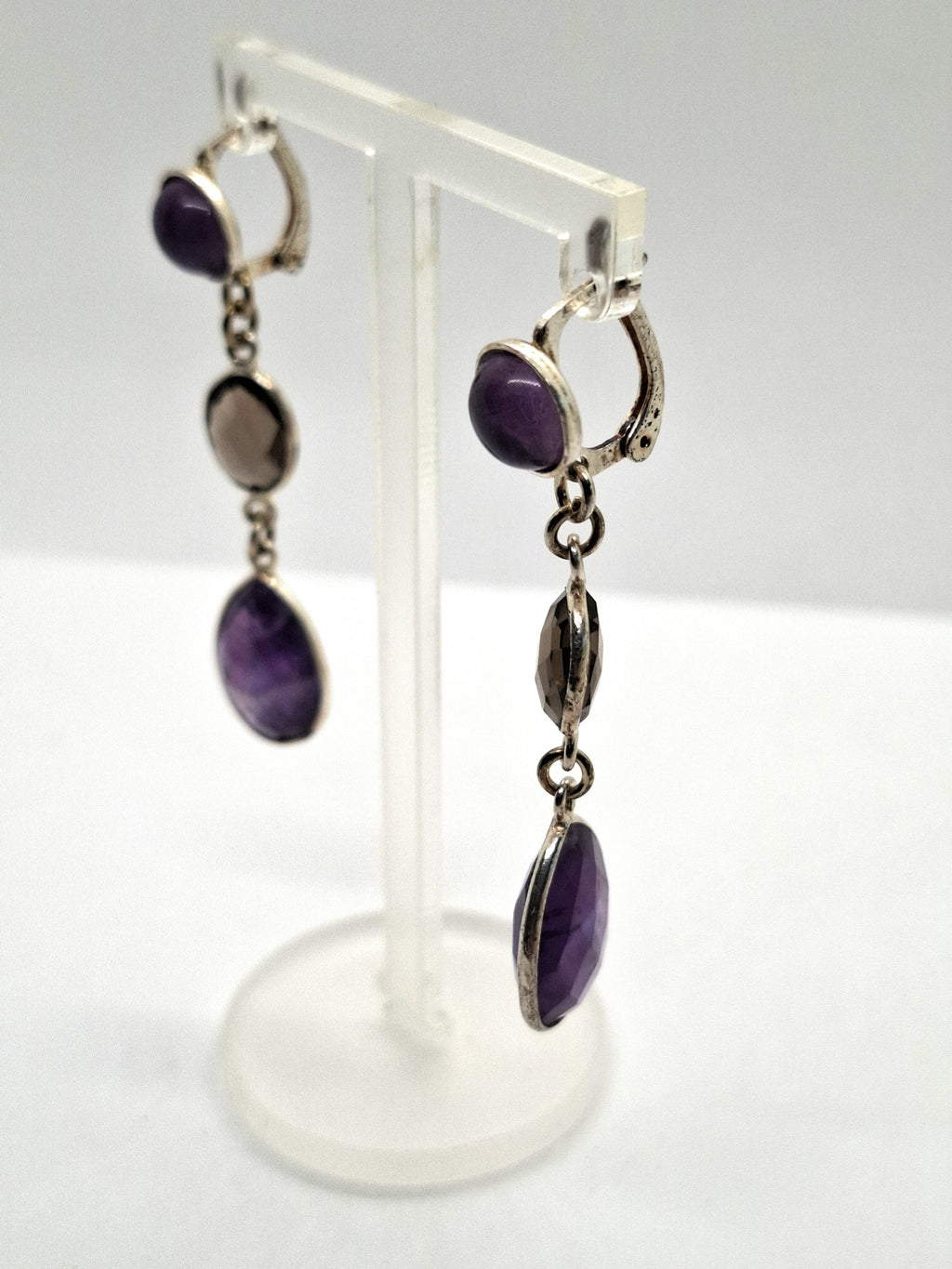 Damesoorbellen met Amethist