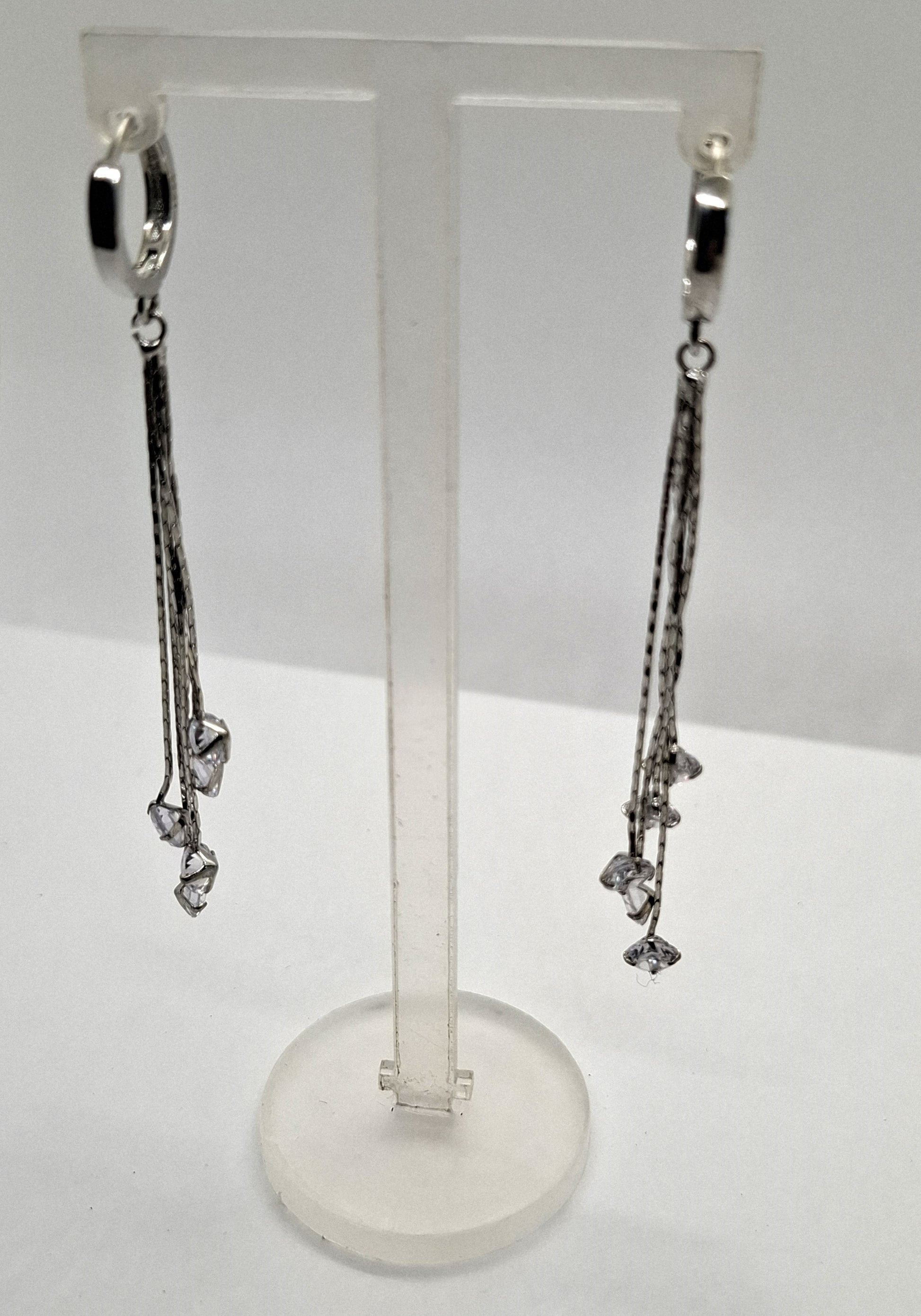 Zilveren hangoorbellen