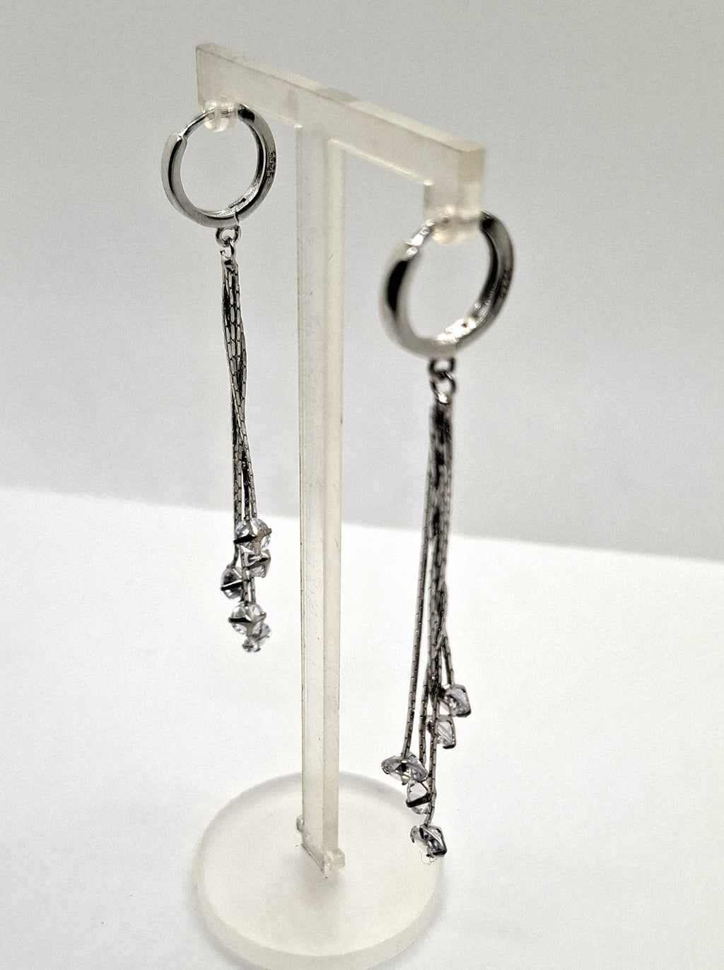 Zilveren hangoorbellen