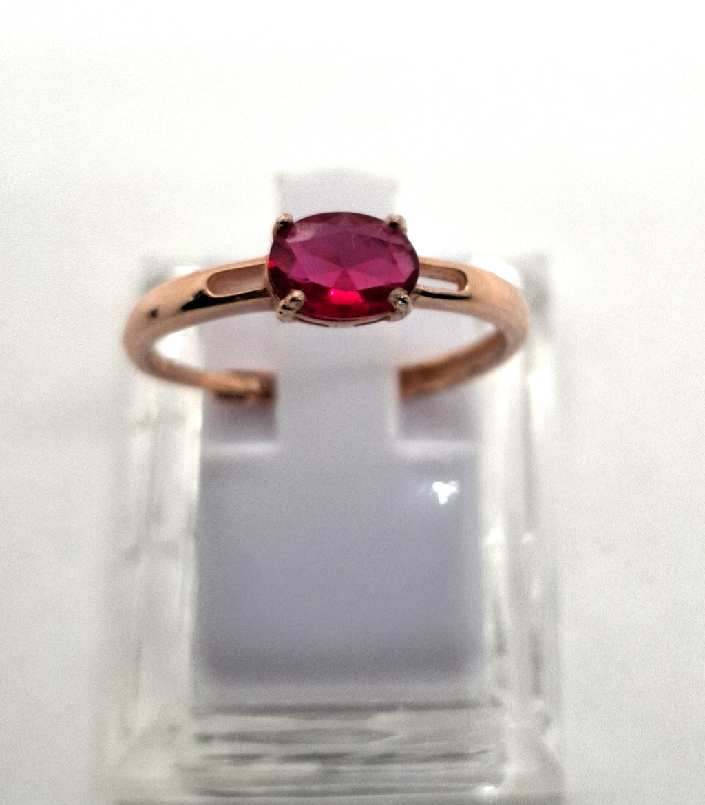 Zilveren ring met Robijn