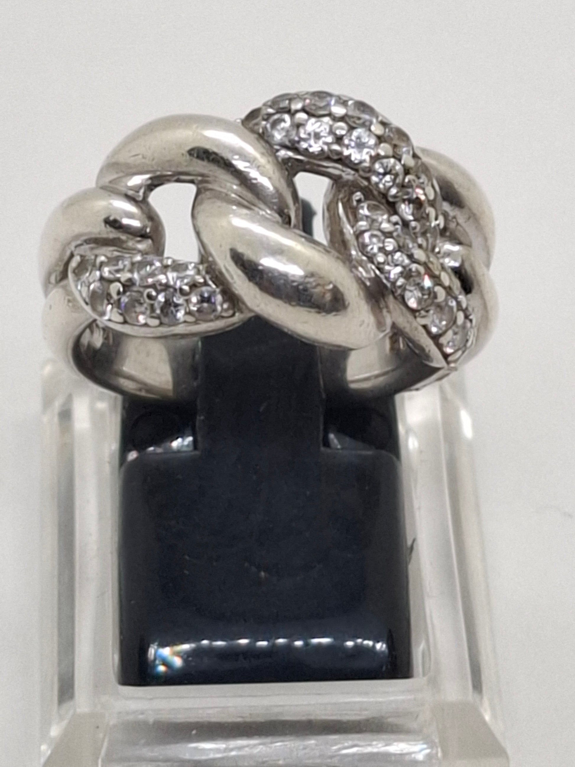 ZINZI 925 Sterling Zilveren Ring met Zirkonia