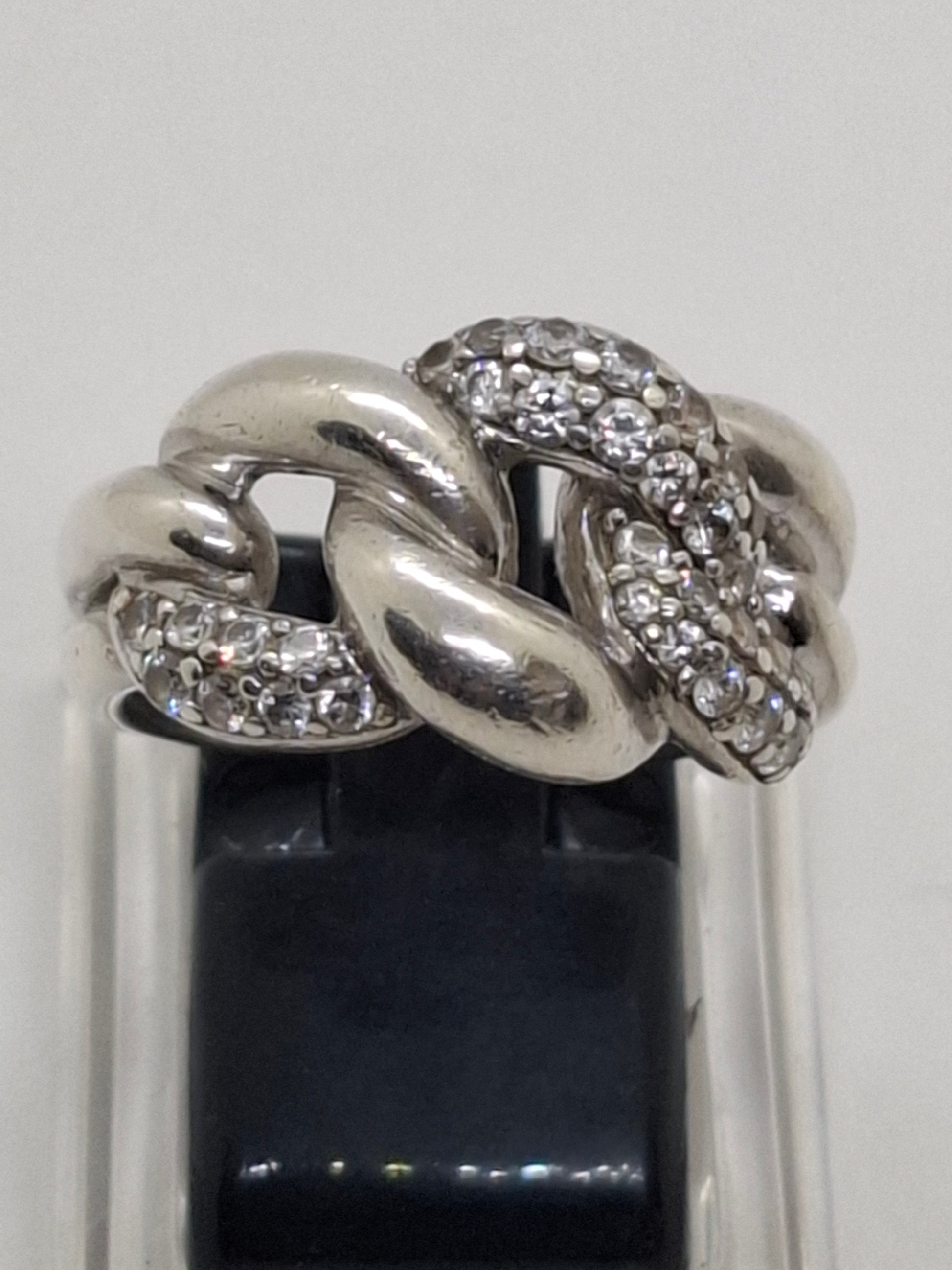 ZINZI 925 Sterling Zilveren Ring met Zirkonia