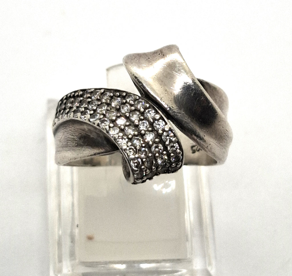 925 Sterling Zilveren Statement Ring met Zirkonia