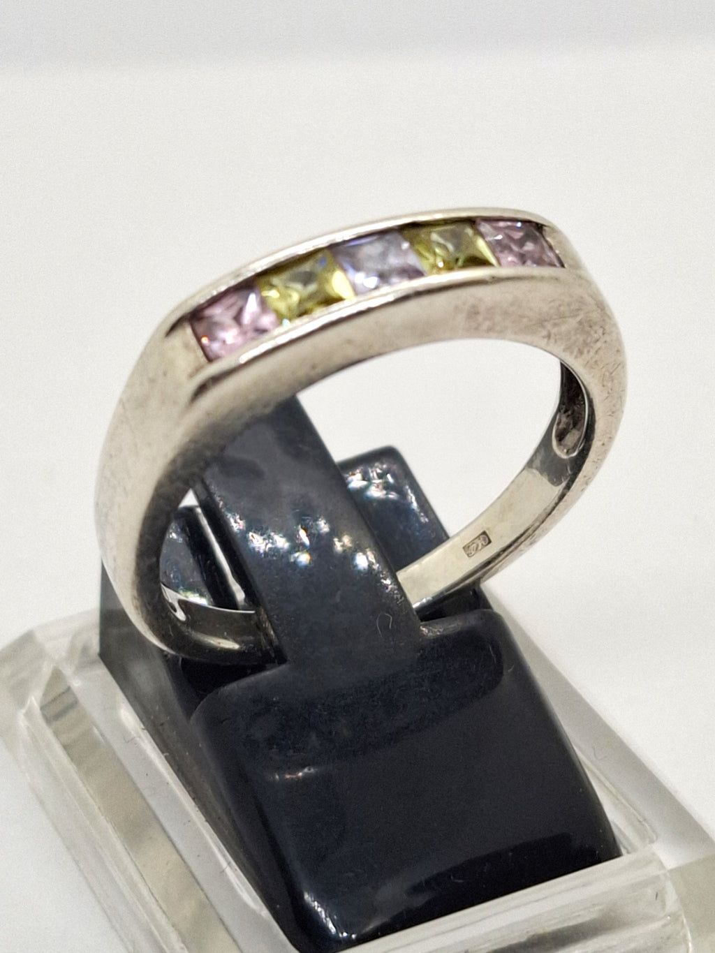 925 Sterling Zilveren Ring met Multicolor Edelstenen