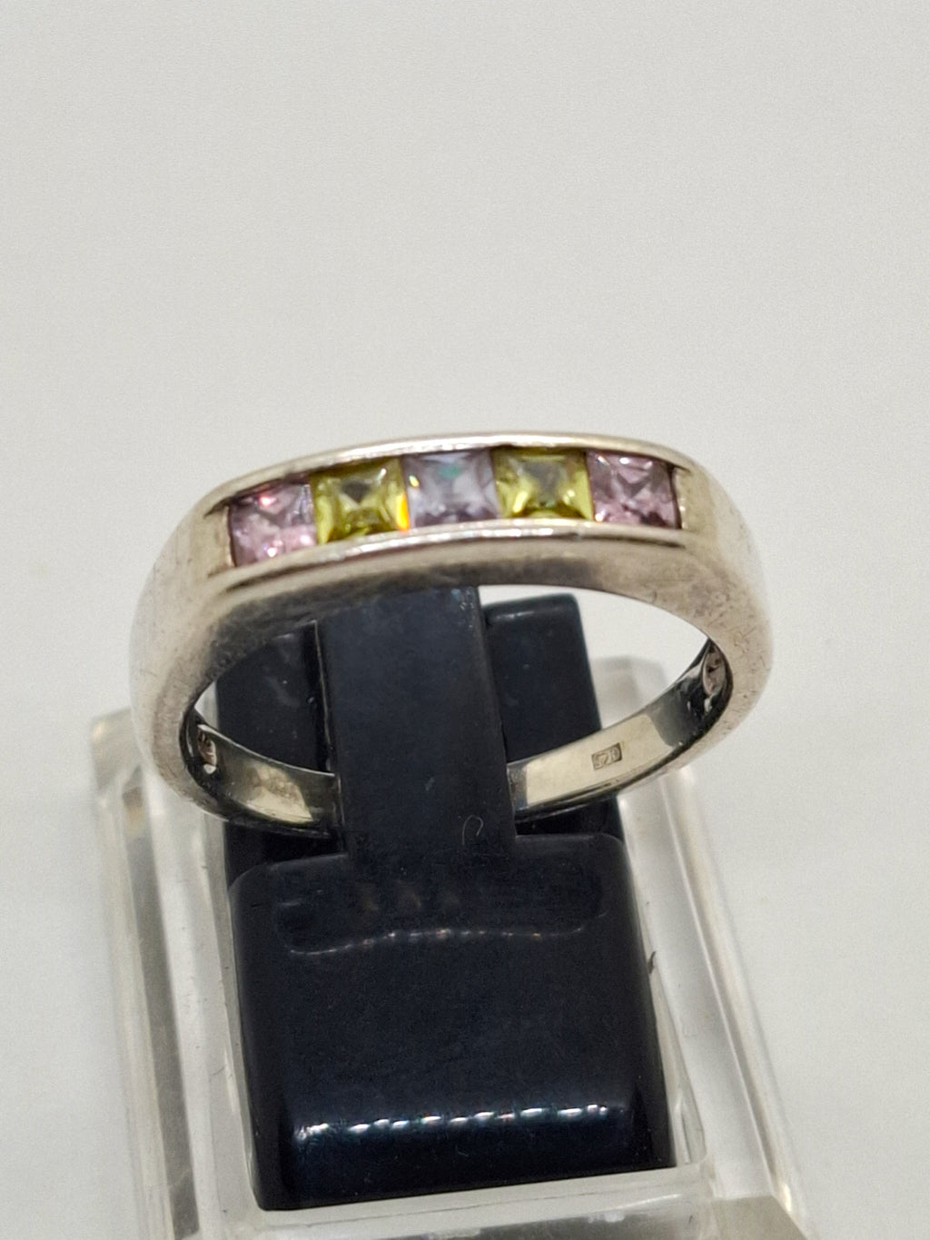 925 Sterling Zilveren Ring met Multicolor Edelstenen