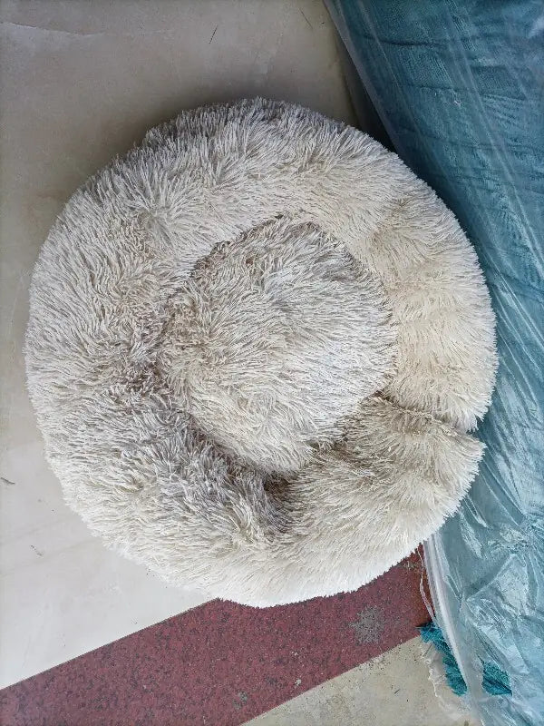Thick Plush Round Pet Bed for Deep Sleep (Dog & Cat)