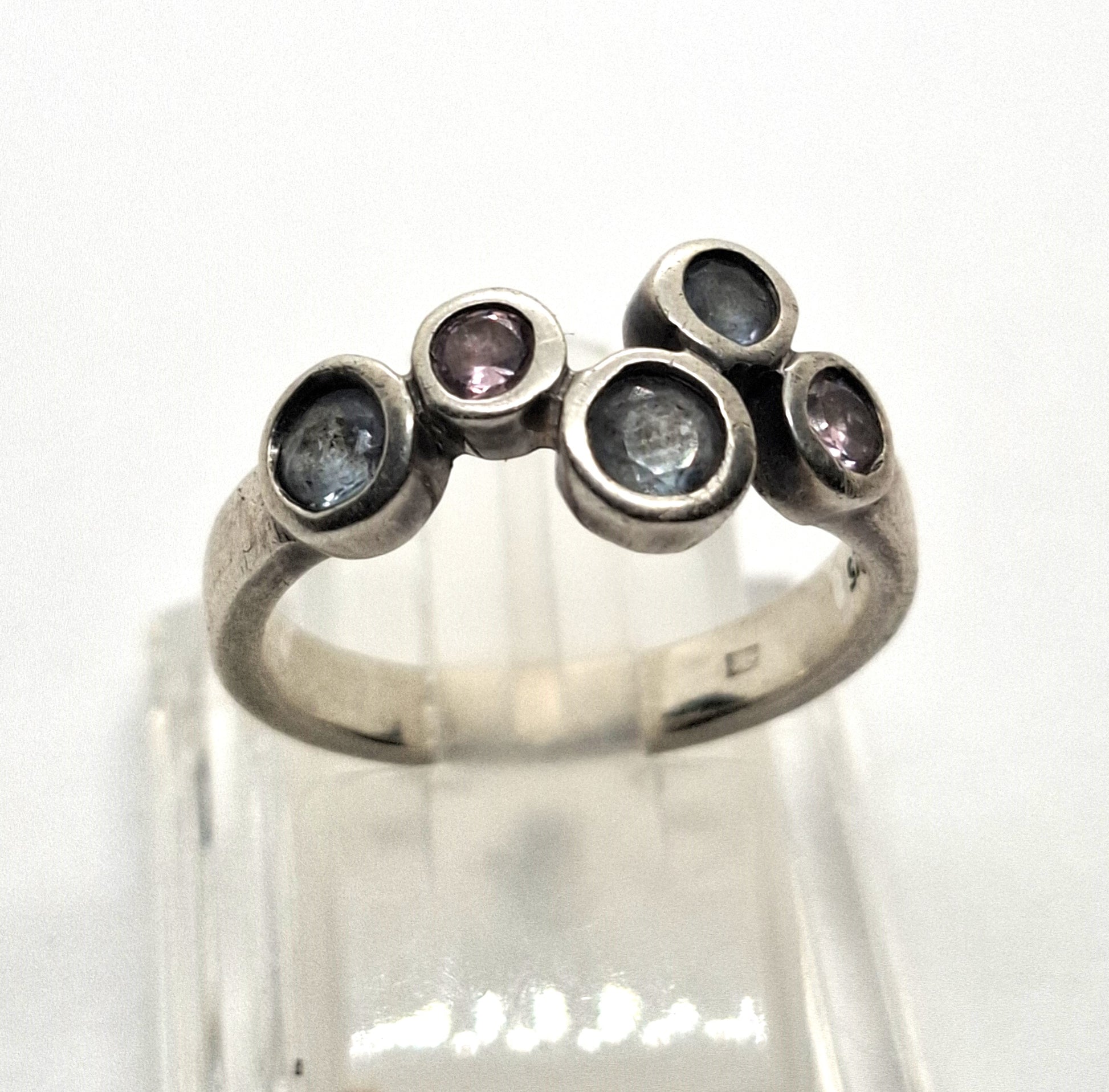 925 Sterling Zilveren Ring met Multicolor Edelstenen