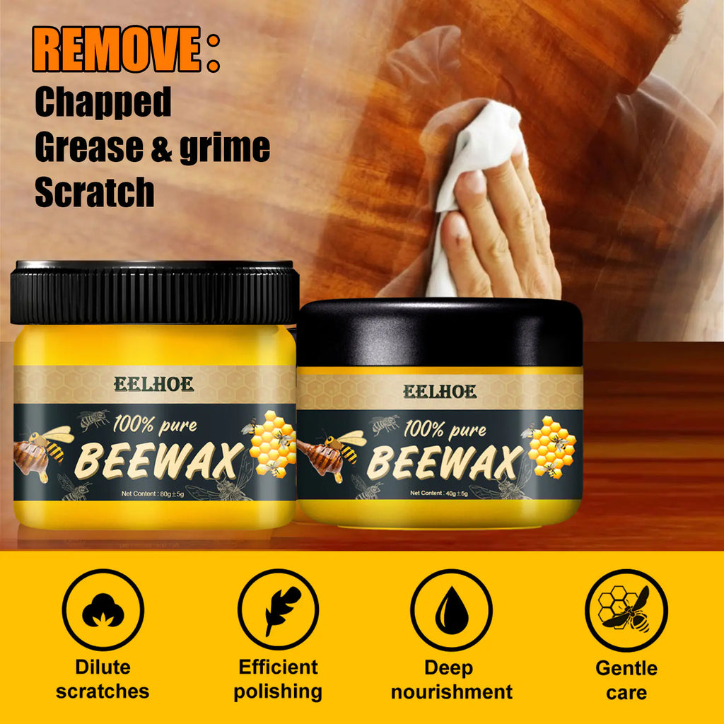 EELHOE Natural Beeswax for Wood Floor Care and Polish