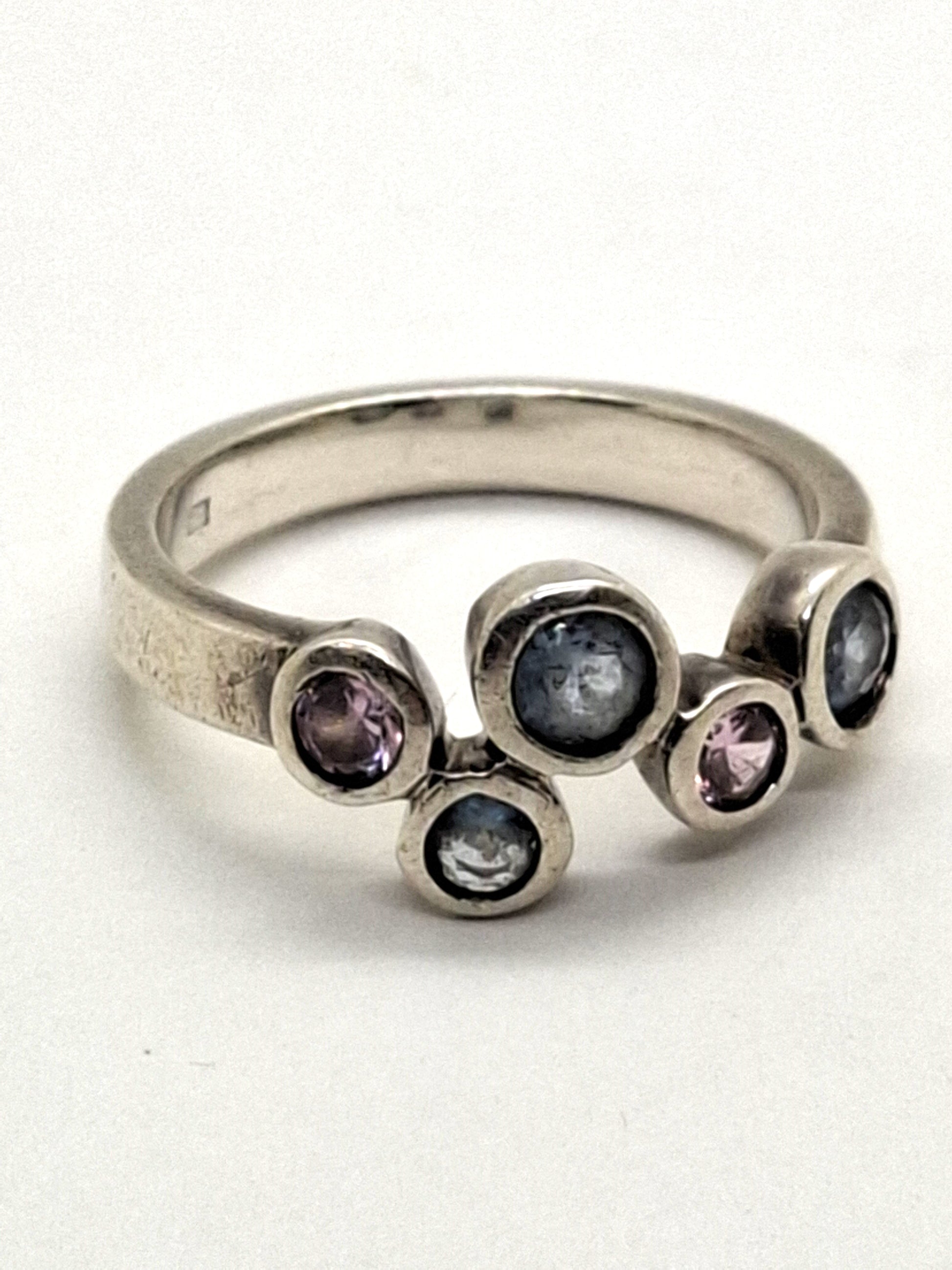 925 Sterling Zilveren Ring met Multicolor Edelstenen