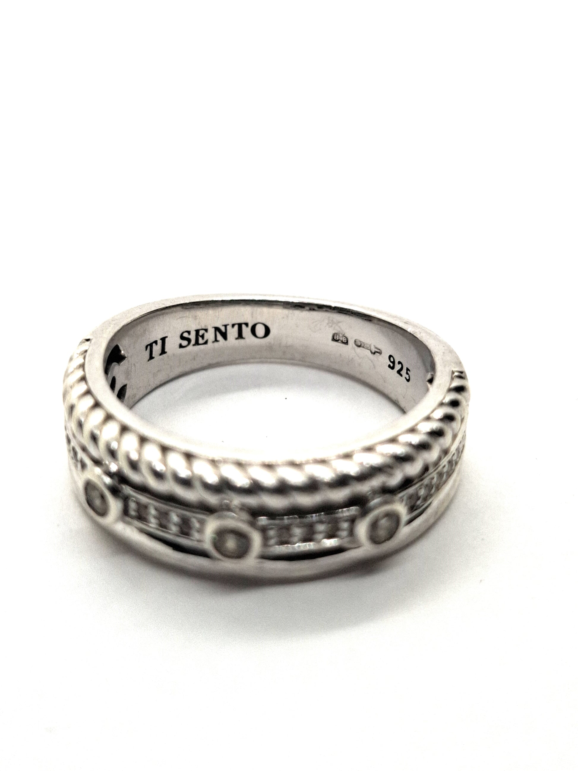 TI SENTO 925 Sterling Zilveren Ring met Zirkonia