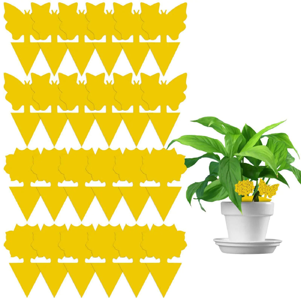 Double-Sided Yellow Sticky Insect Trap for Gardens