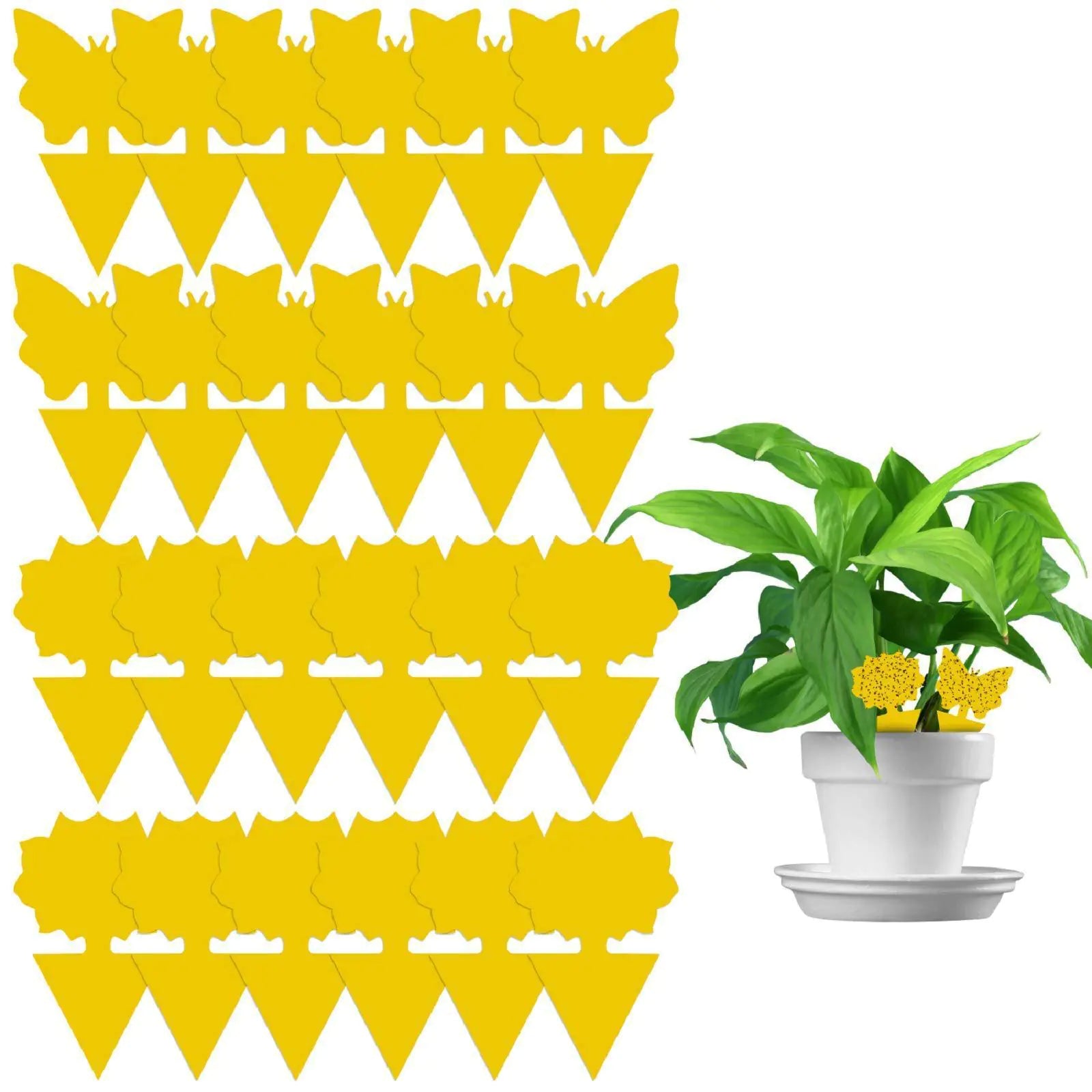 Double-Sided Yellow Sticky Insect Trap for Gardens