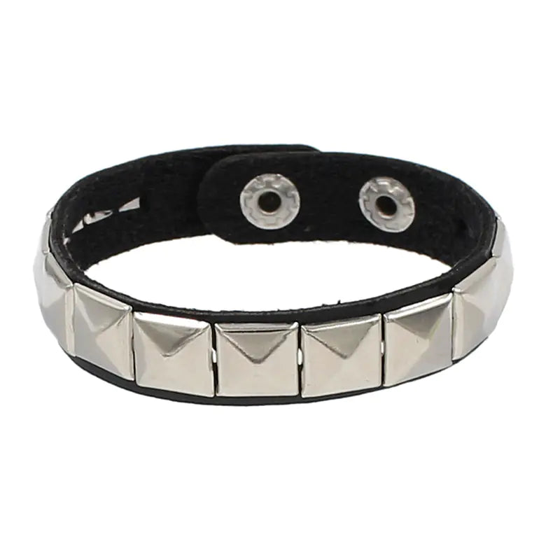 Ins Couple Leather Rivet Bracelet