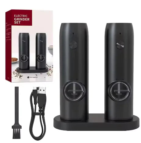 Rechargeable Electric Salt and Pepper Grinder Set