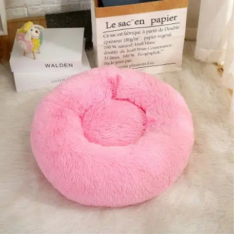 Thick Plush Round Pet Bed for Deep Sleep (Dog & Cat)