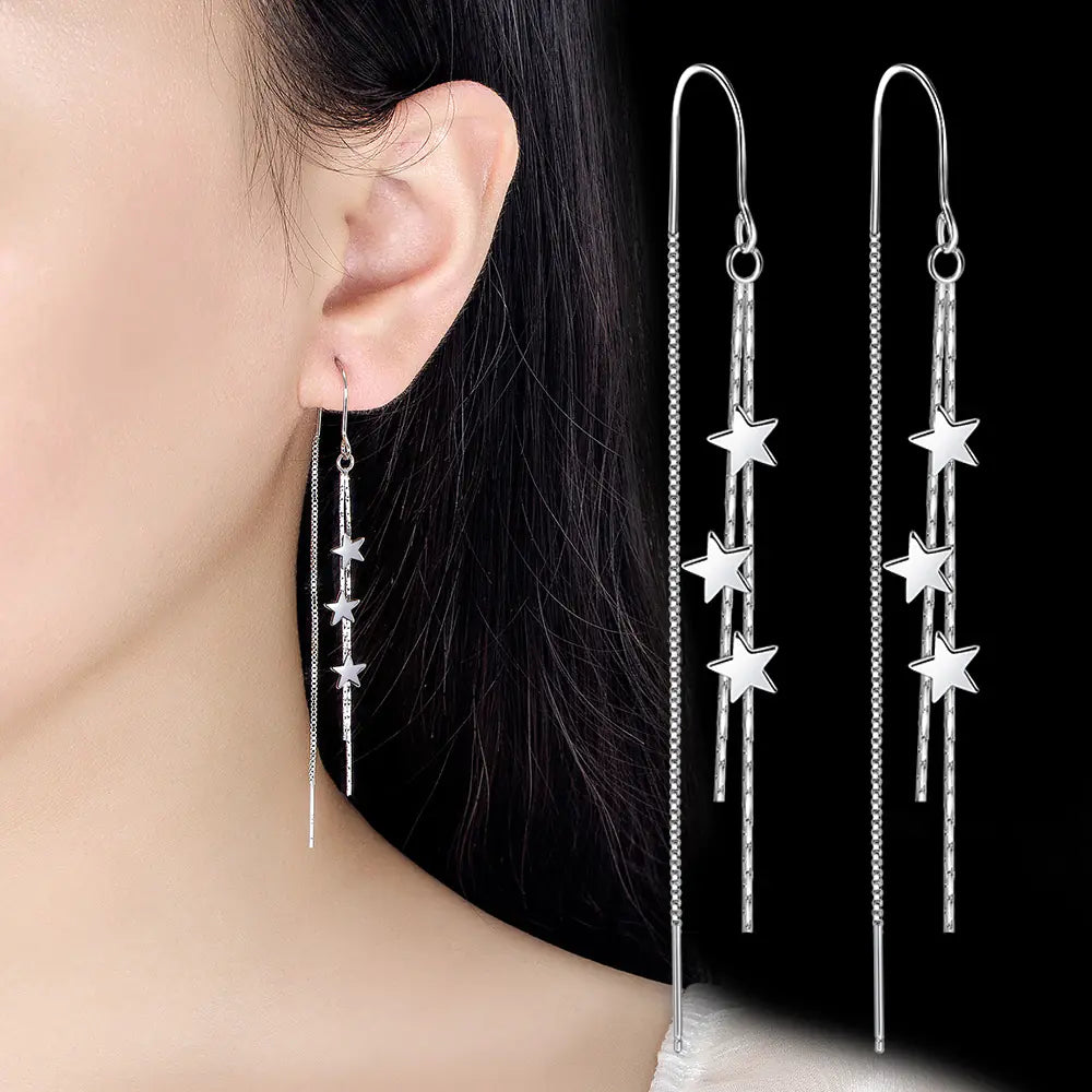 Star Tassel Hook Earrings - Long Chic Earrings for Women