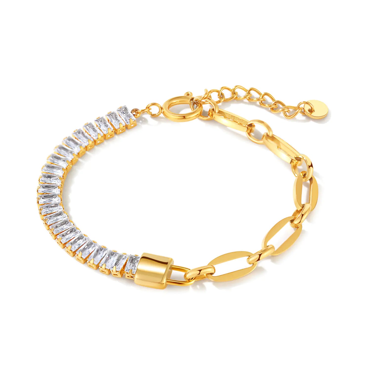 Personalized Thick Titanium Steel Small Lock Bracelet