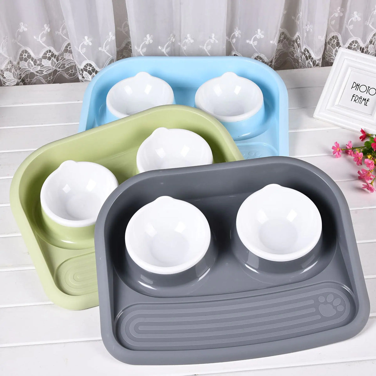 Creative Cute Non-Slip Double Pet Bowl for Dogs