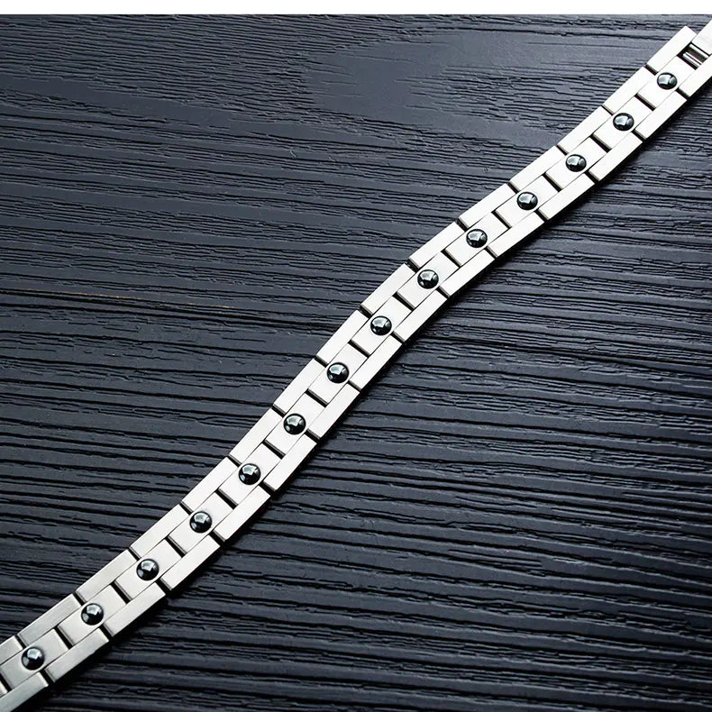 Classic Men's Titanium Steel Health Bracelet