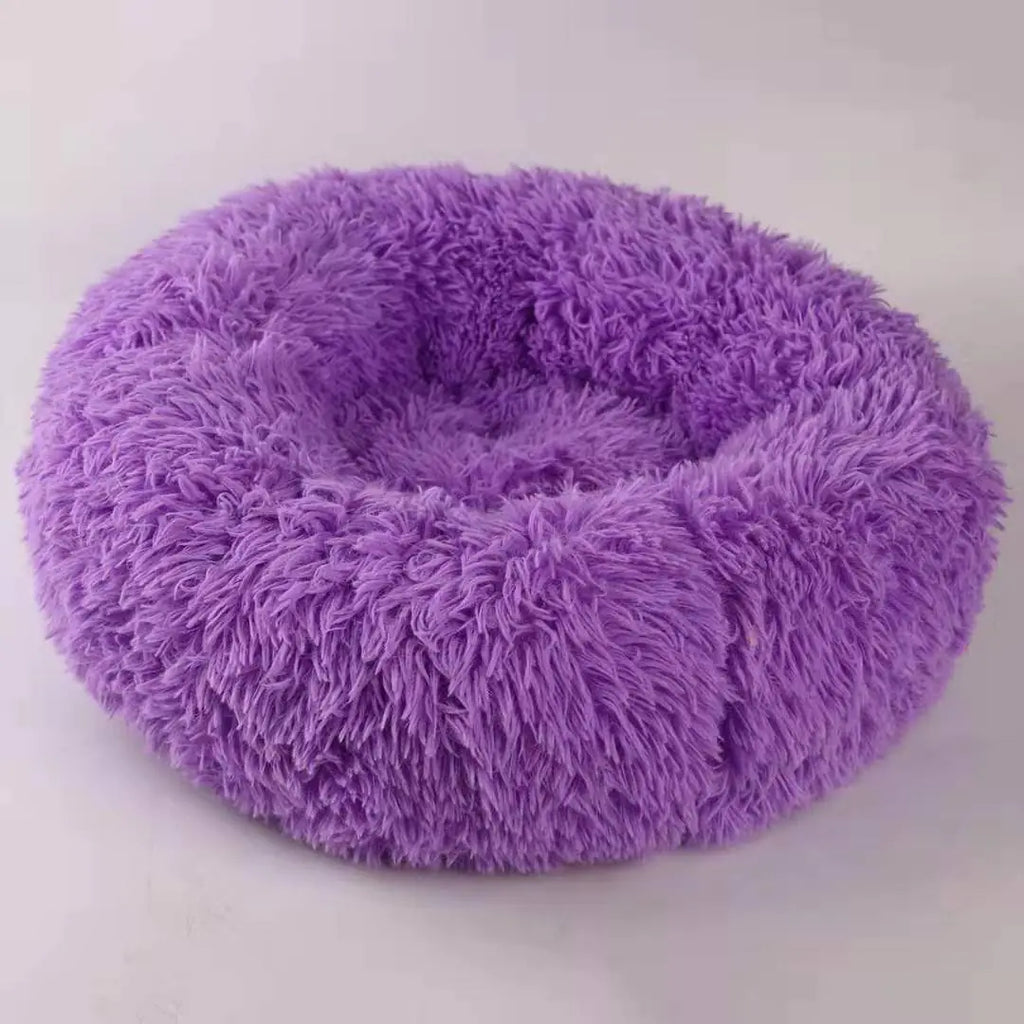 Thick Plush Round Pet Bed for Deep Sleep (Dog & Cat)