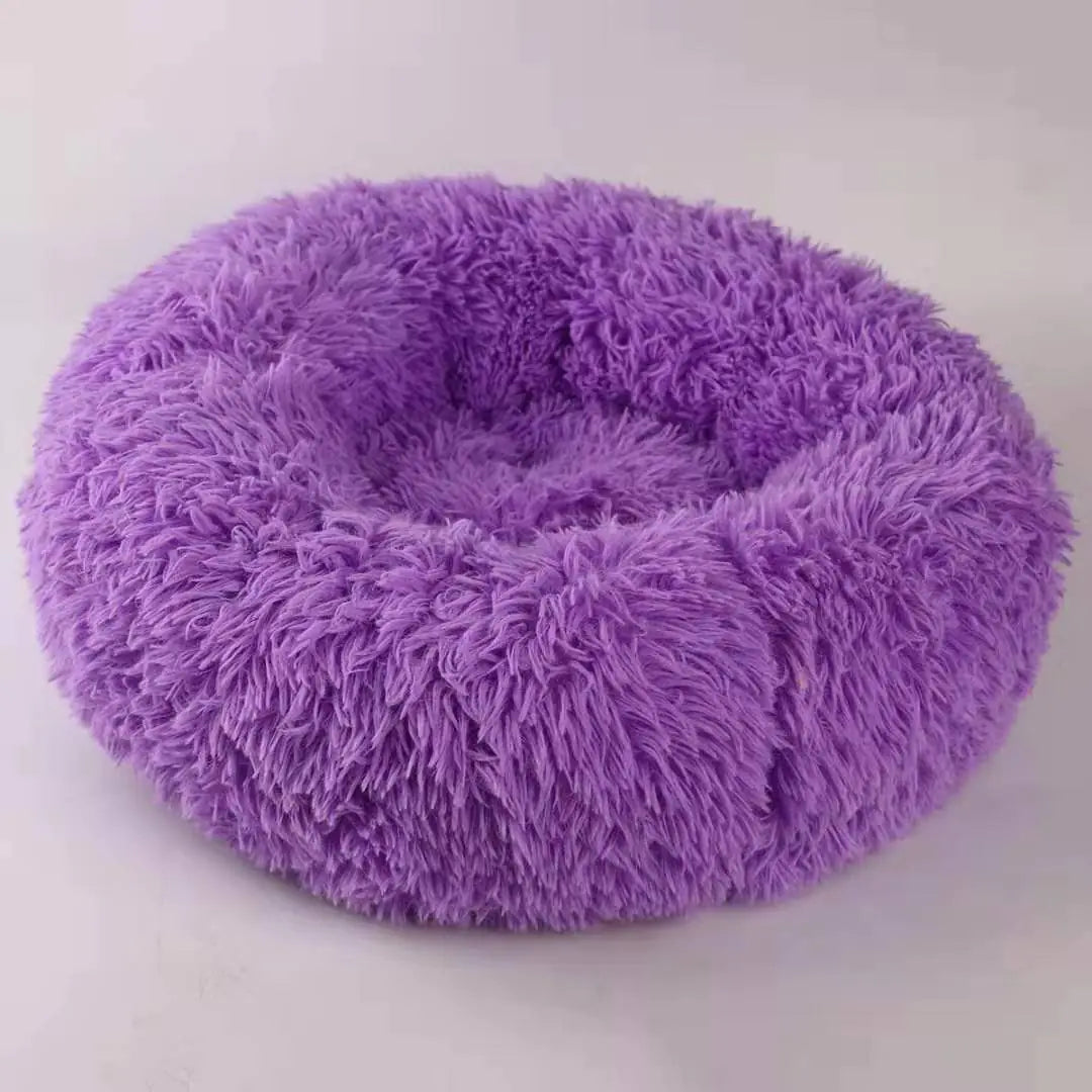 Thick Plush Round Pet Bed for Deep Sleep (Dog & Cat)