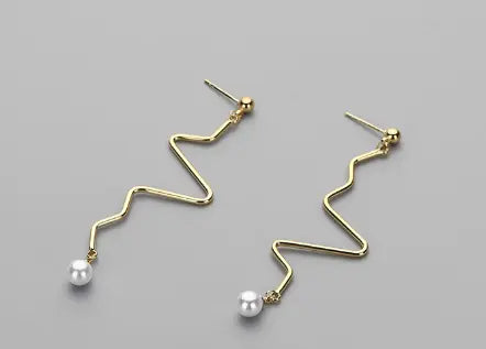 925 Silver Irregular Style Earrings for Women 2020