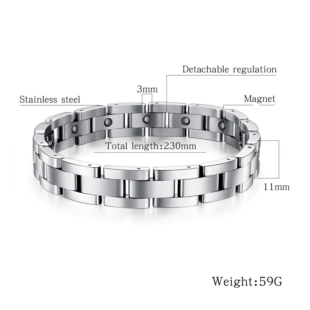 Classic Men's Titanium Steel Health Bracelet