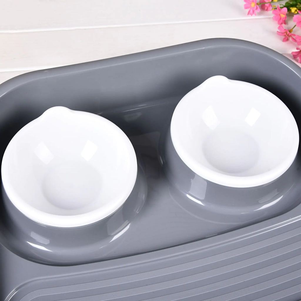 Creative Cute Non-Slip Double Pet Bowl for Dogs