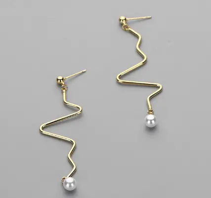 925 Silver Irregular Style Earrings for Women 2020