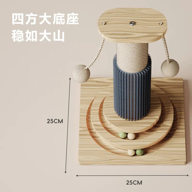 Cat Scratching Post with Durable Sisal and Toy Combo