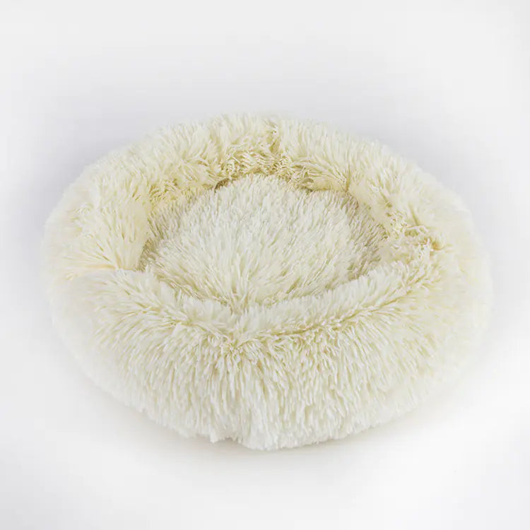 Thick Plush Round Pet Bed for Deep Sleep (Dog & Cat)