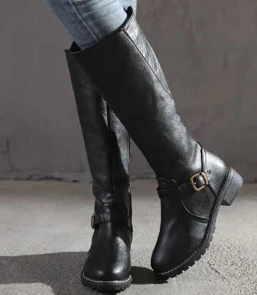 Men's Casual Fashion Mid-Tube Flat-Bottomed Wedge Boots