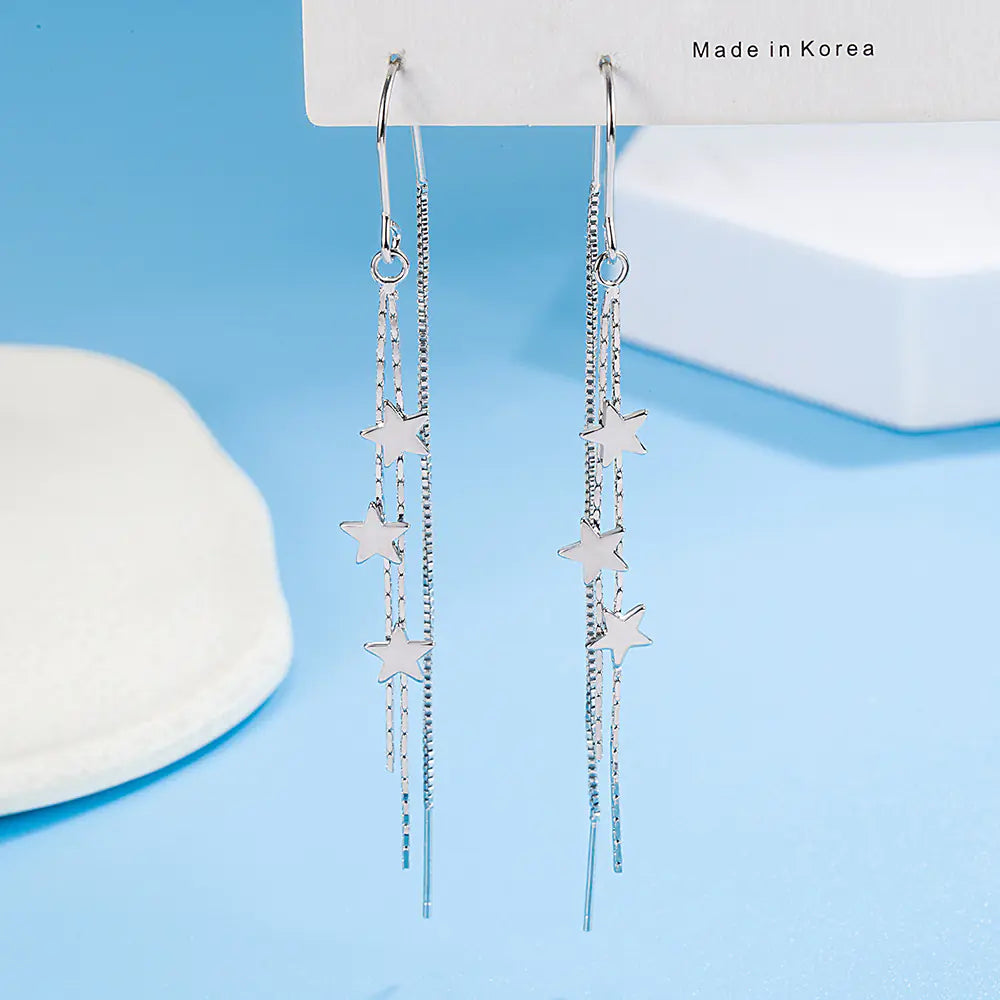 Star Tassel Hook Earrings - Long Chic Earrings for Women