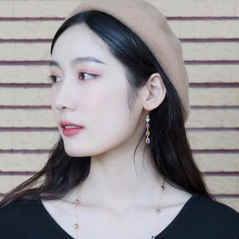 2020 Trendy Long Silver Needle Earrings for Women