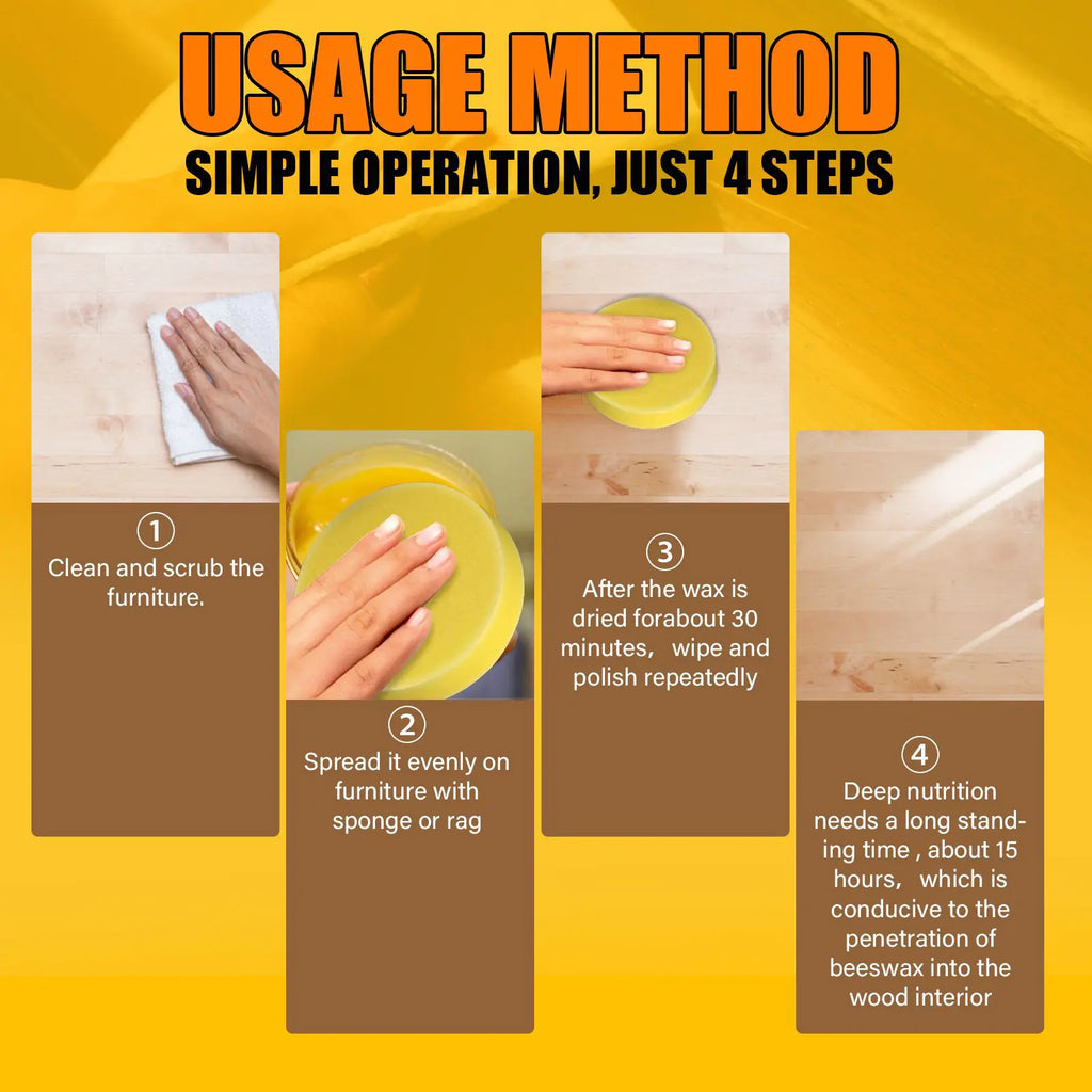 EELHOE Natural Beeswax for Wood Floor Care and Polish