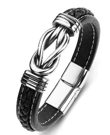 LIOR Braided Leather Bracelet for Men and Women (One Piece)