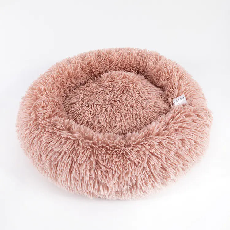 Thick Plush Round Pet Bed for Deep Sleep (Dog & Cat)